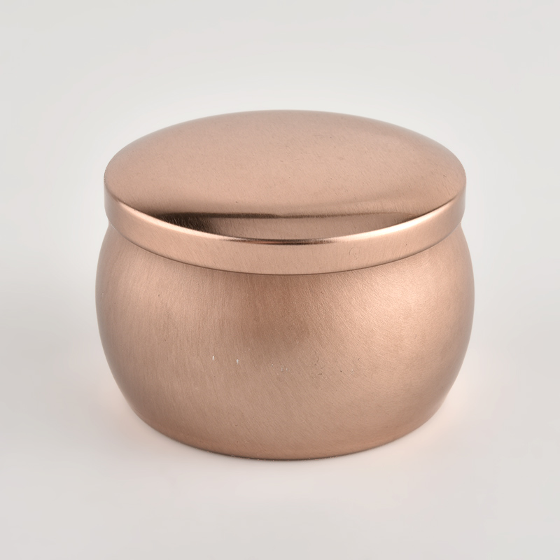 Empty 4oz 6oz candle jar Metal Aluminum Candle tin with lid