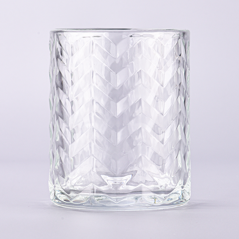 Customized Color GEO Glass Candle Jars Large Glass Candle Vessels 700ml 20oz Candle Glass