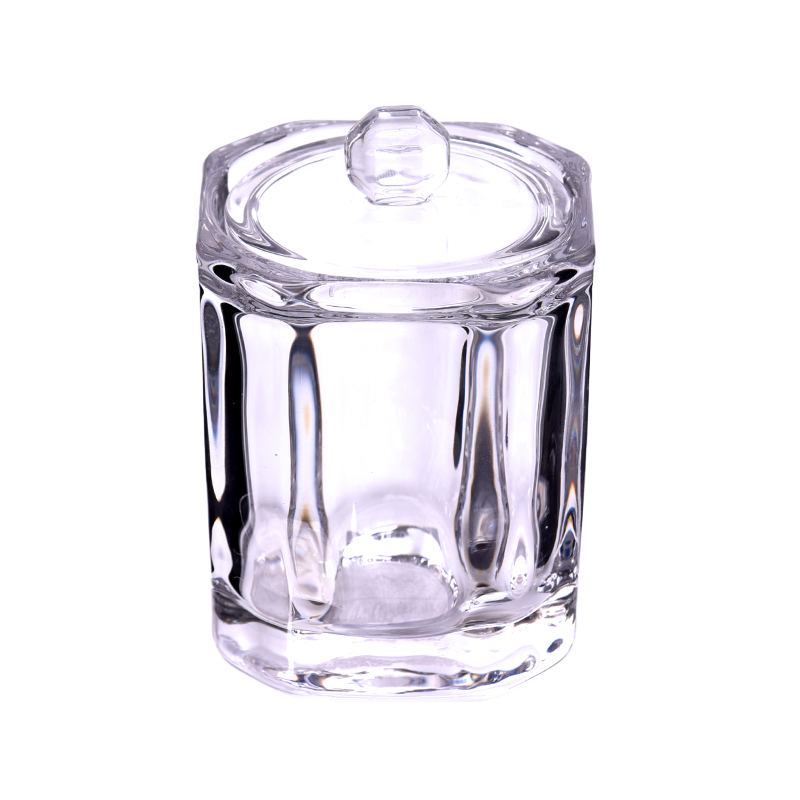 Luxury 200ml Glass Candle Holder With Lids Glass Candle Jar with Lids