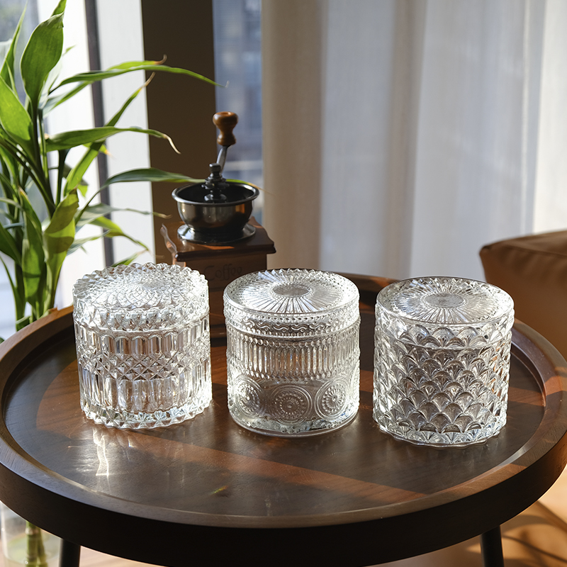 510ml 15oz Glass Candle Jar with Lids Customized Candle Glasses