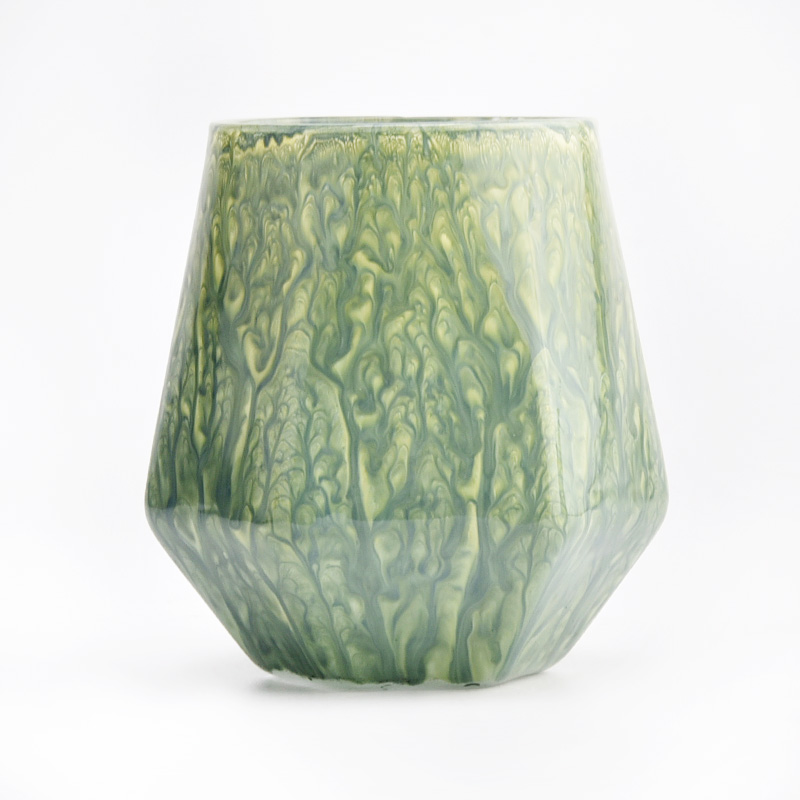 handmade luxury glass candle jar for home decor