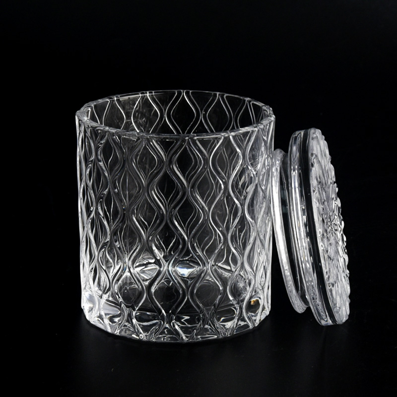 7oz Glass Candle Jar with Glass Lids