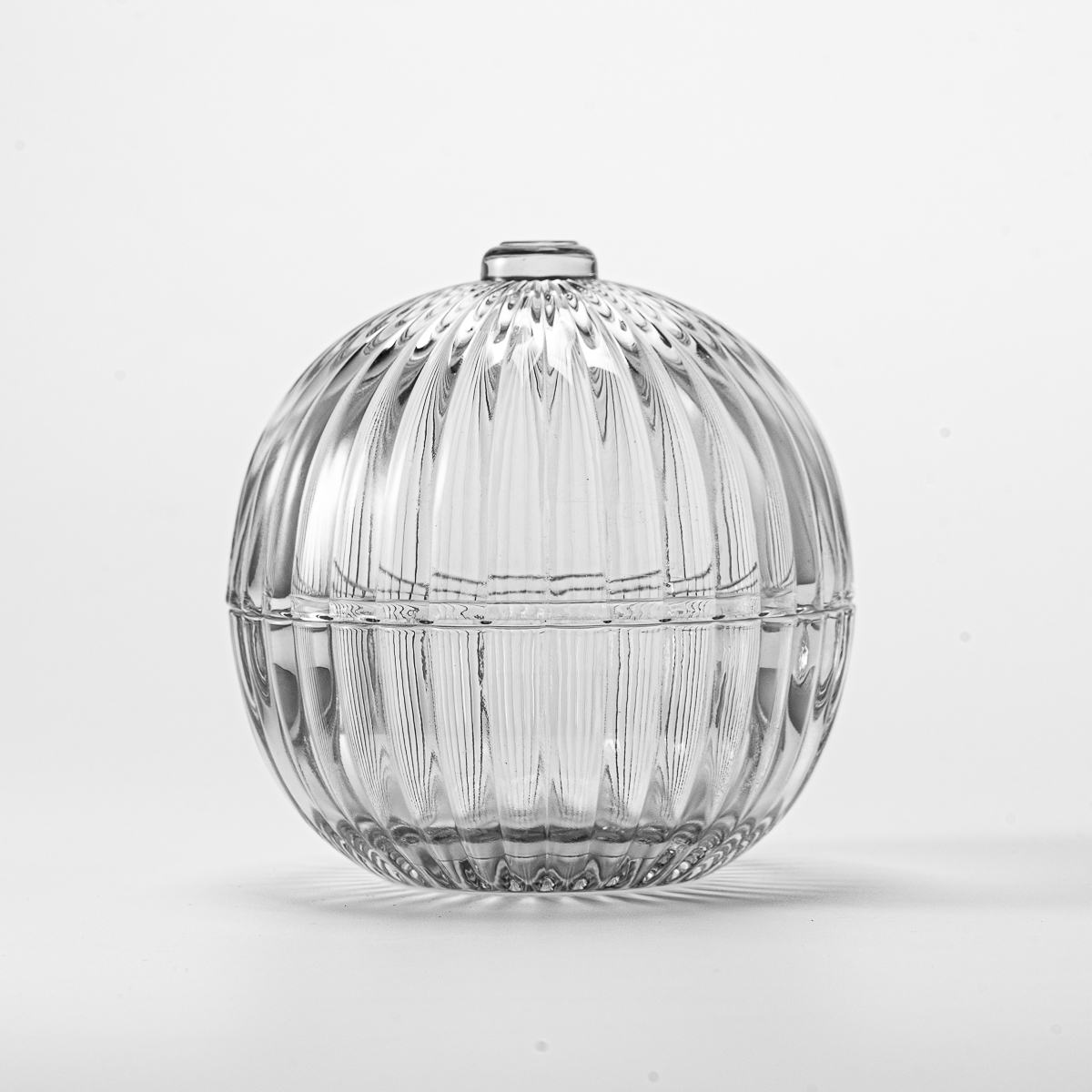 Popular Round Ball Glass Candle Vessels With Lids Glass Candles Wholesale