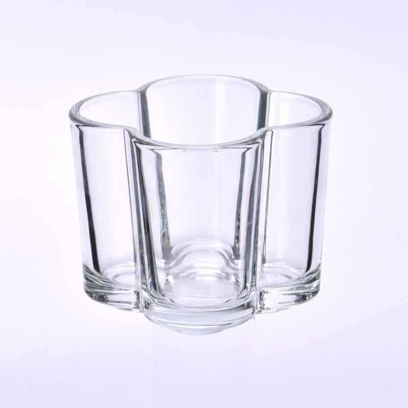 Best Price Flower Shape Candle Holders Glass Jar Scented Aromatic Home Fragrance Christmas Candles
