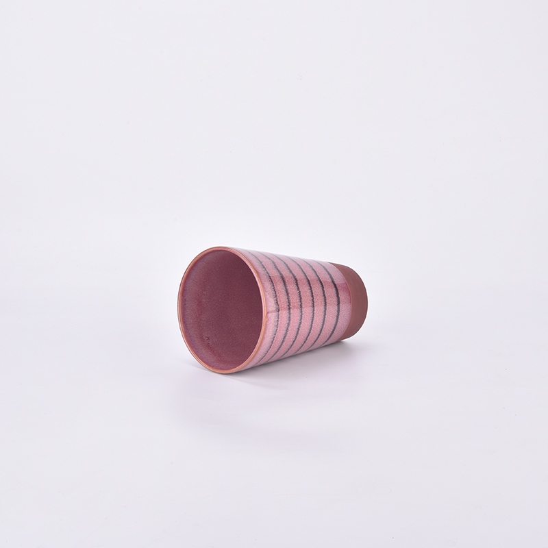 Wholesale large capacity ceramic candle container for home decor