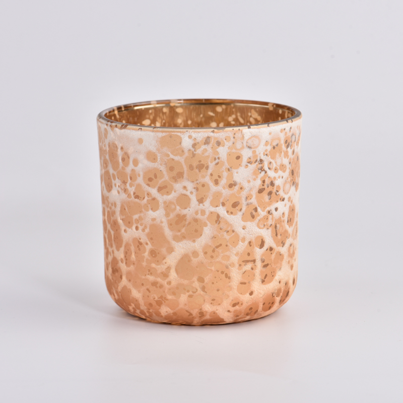 14oz yellow ston decor glass candle jar for supplier