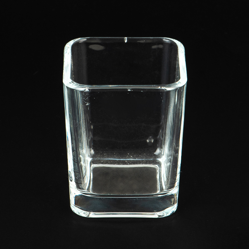 Square Glass Candle Jars 8oz Square Glass Candle Holders