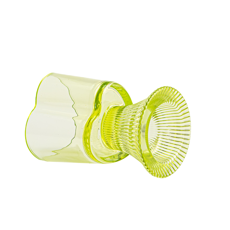 Popular 170ml Heart  transparent color glass candle jar Valentine's Day Gifts