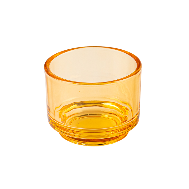 Custom color Glass Holder Thick Wall Unique Glass Jars for Candle home decor