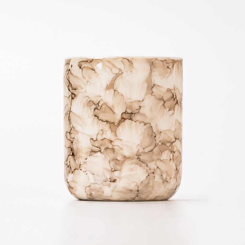 5oz Marble Surface Finishes Ceramic Candle Jars