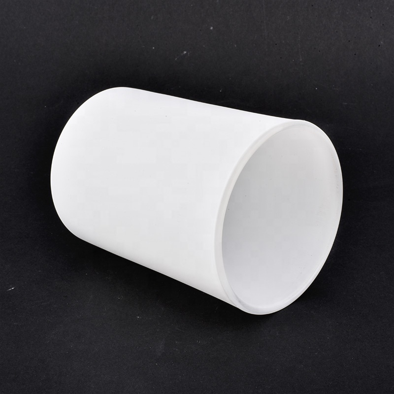 Matte white glass candle holders wholesale