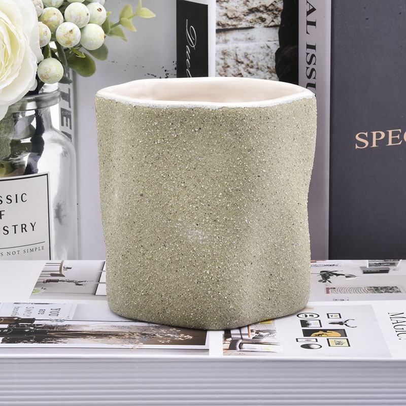 Wholesales Frosted votive ceramic candle vessel