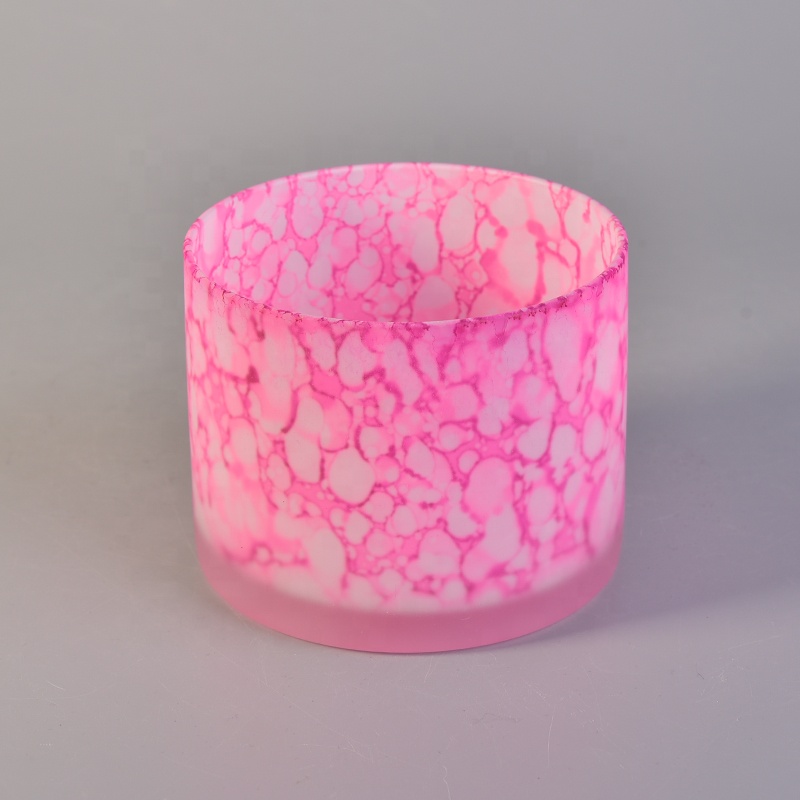 250ml Luxury pink Glass jar candle making supplies
