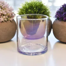 China Luxury Iridescent Glass Candle Jars manufacturer