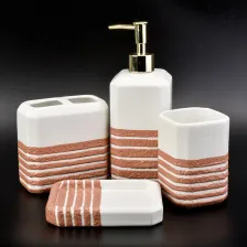 China Hotel bathroom luxury ceramic accessories sets manufacturer