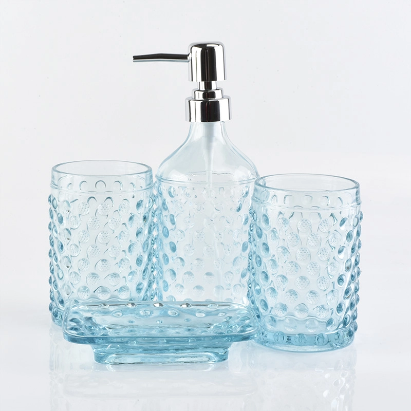 China Modern Hotel Glass Bathroom Accessories Sets Wholesale manufacturer