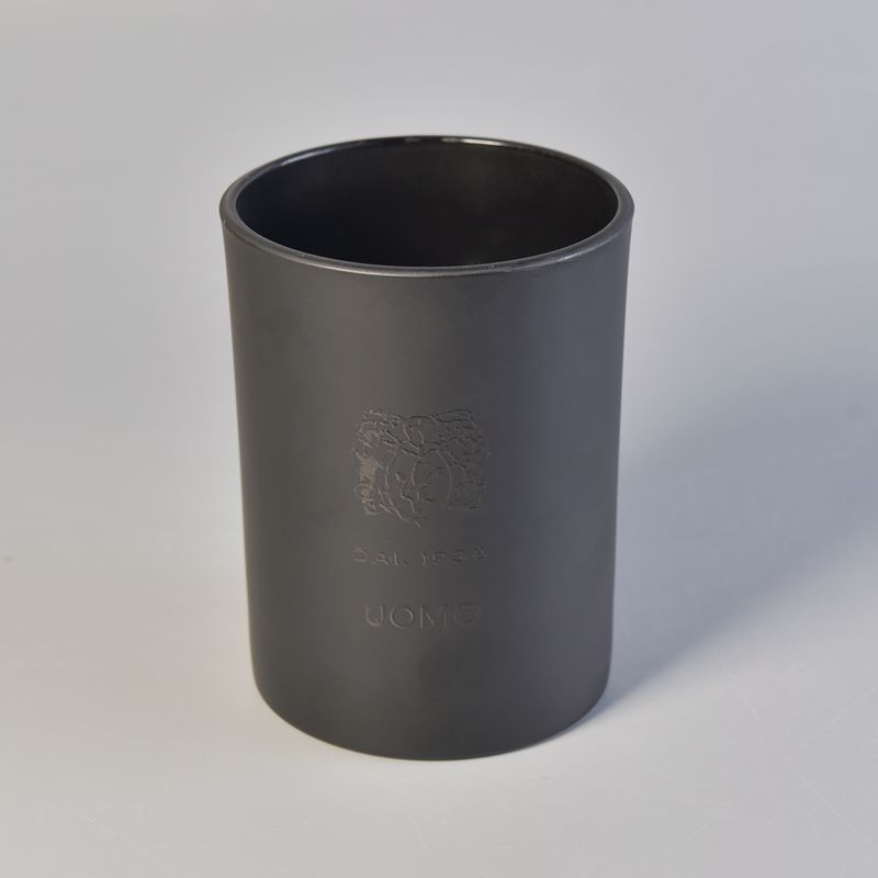 Luxury Matte Black Glass Candle Jars For Candle Making