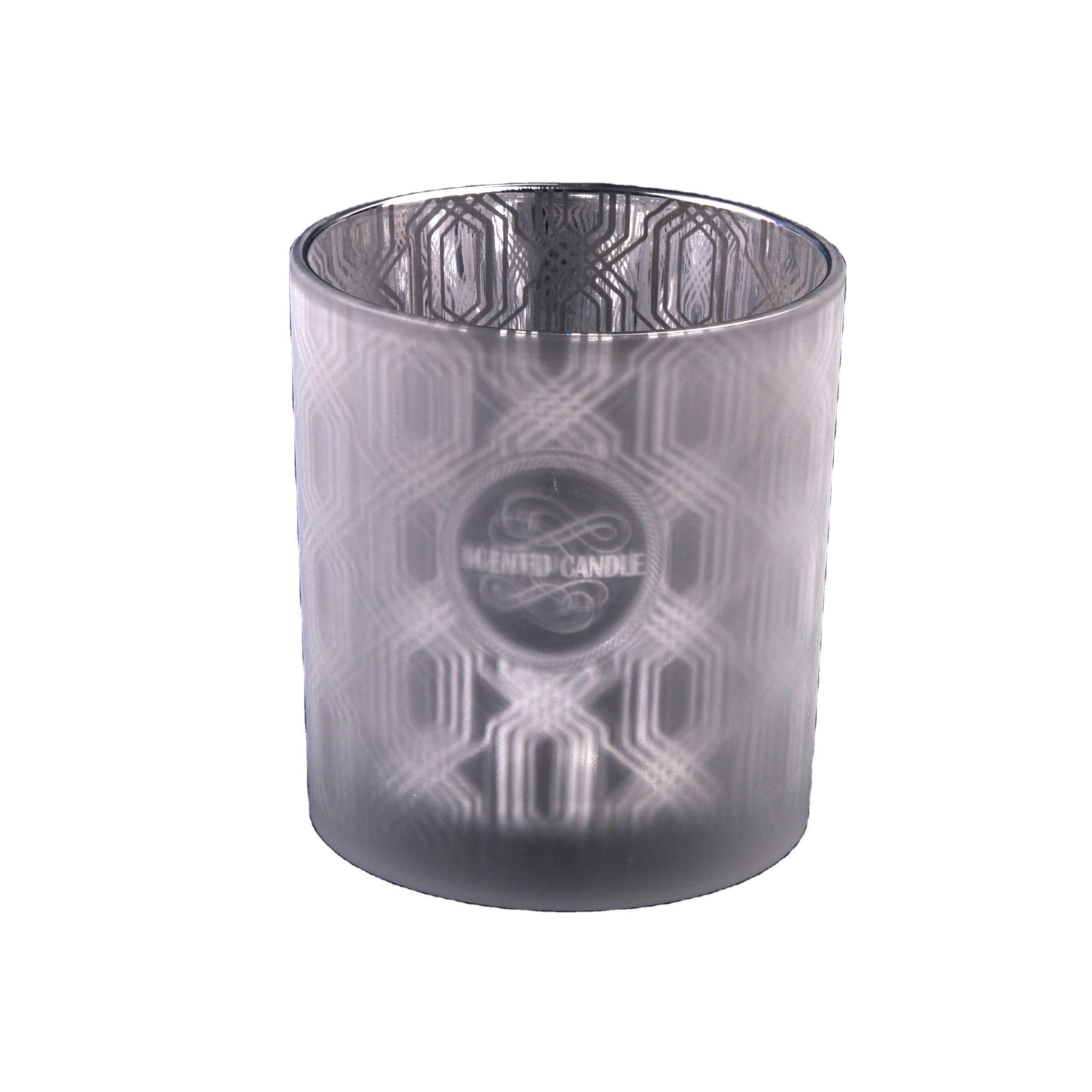 natural style popular laser engraved 10oz glass candle jar