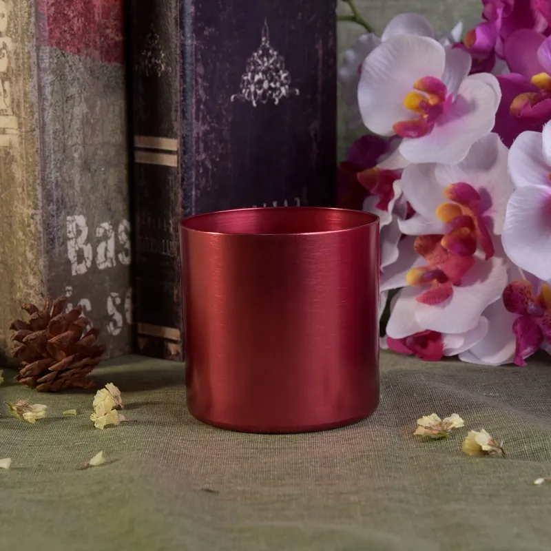 China 10oz Luxury color custom tea light Metal Aluminum candle tins manufacturer