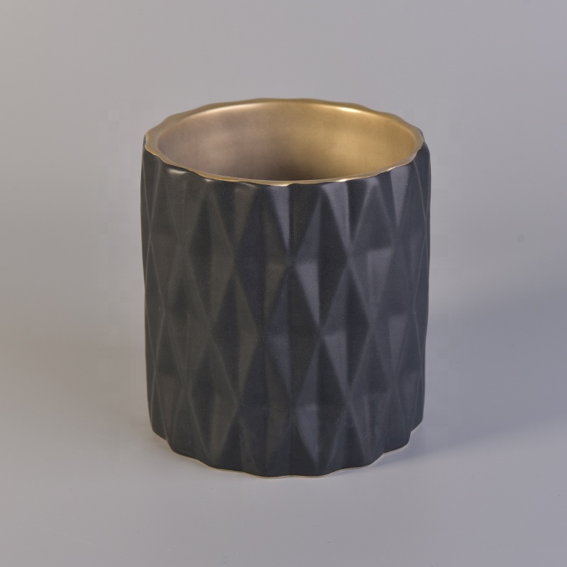 Luxury custom ceramic candle containers 500ml
