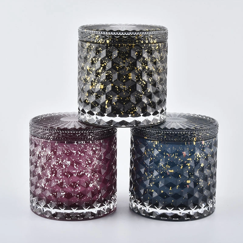 Luxury Glass Candle Jar With Lid For Candle Making
