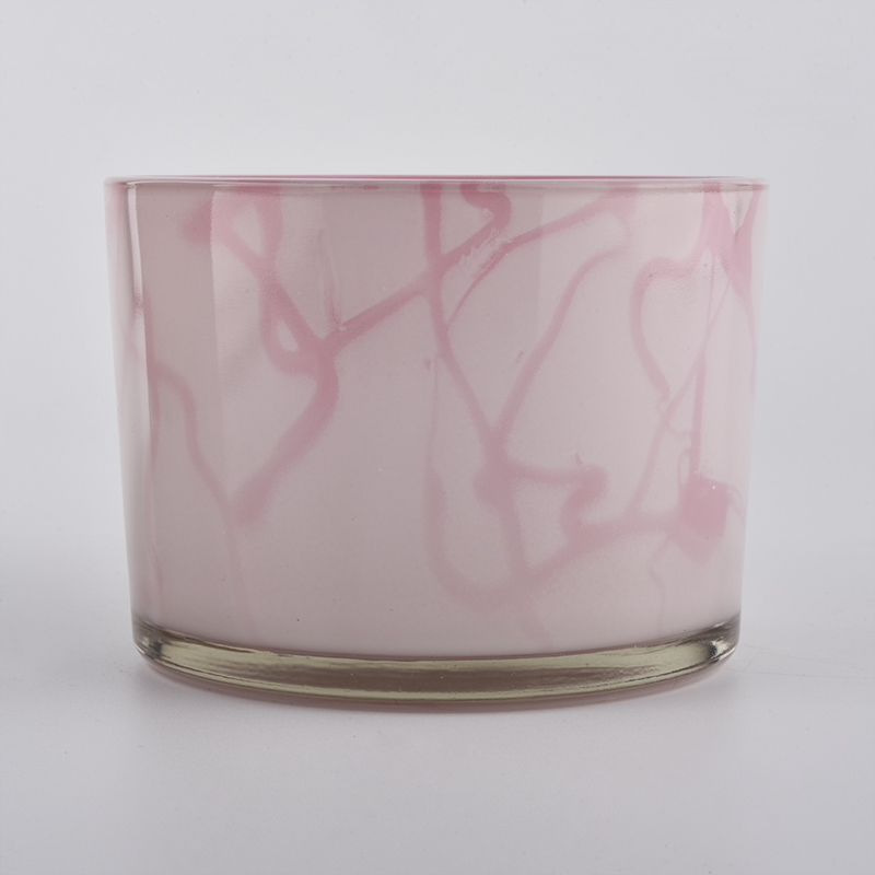 Pink Glass Jar Candle Wholesale