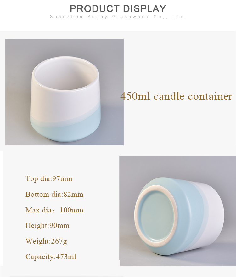 remarkable quality 450ml c blue and white ceramic candle container bowl
