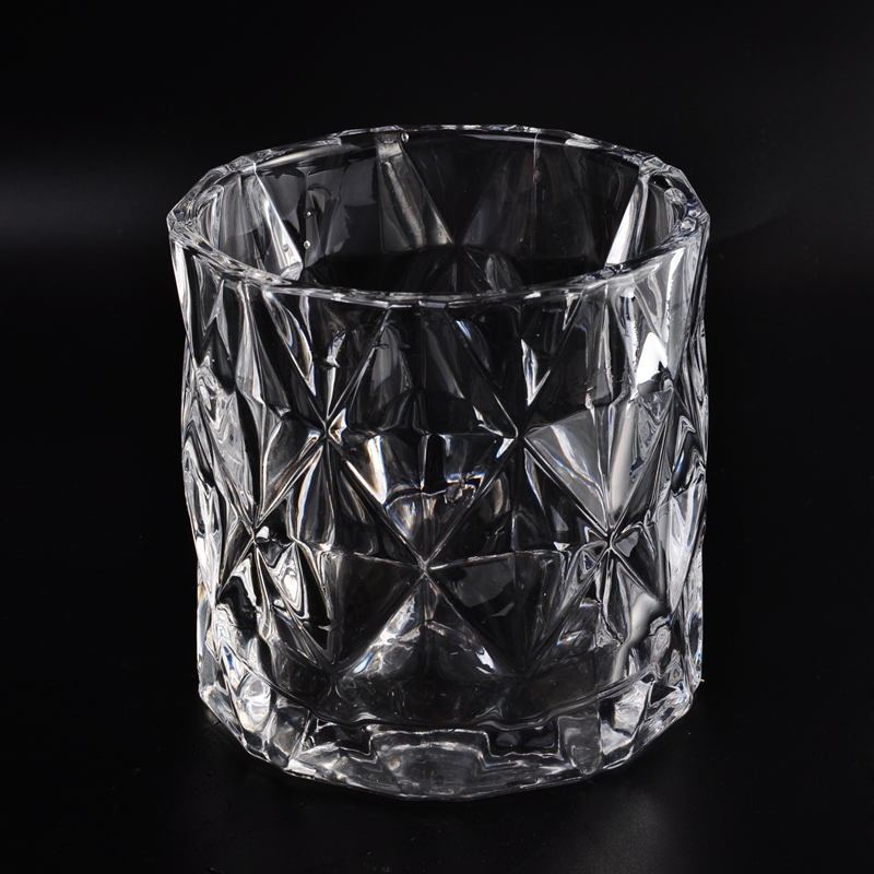 Diamond Glass Candle Jars