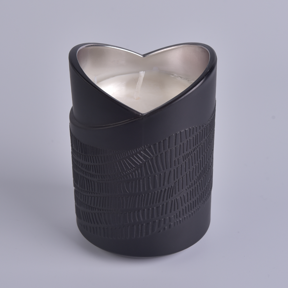Wholesale Luxury 8oz Black Glass Candle Jars