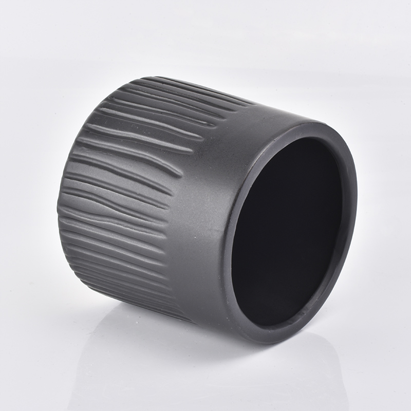 Popular black ceramic candle jars wholesale