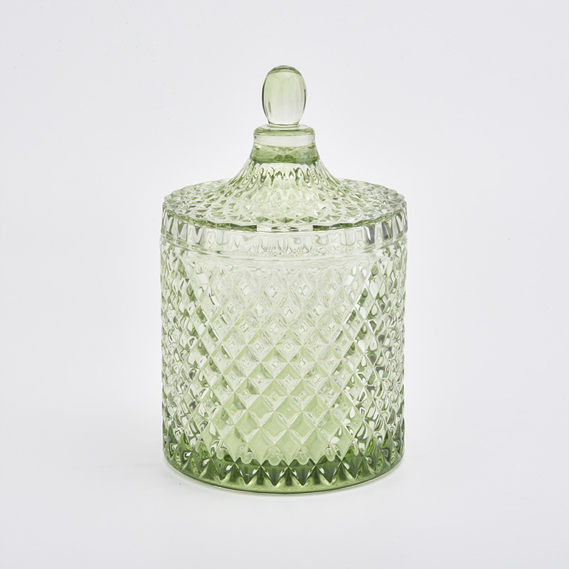 Glass jar for candle making with glass lid glass candle jar with lid 