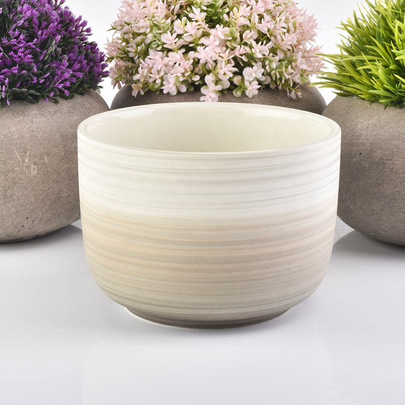 Marble matte ceramic candle bowl container 550ml