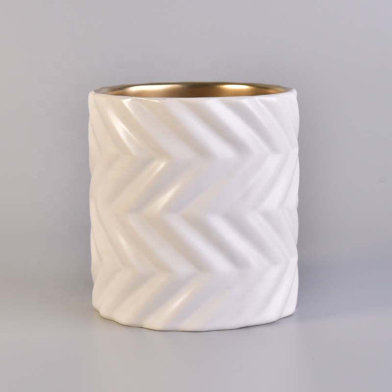 Luxury white marble tealight candle jar geo wholesales