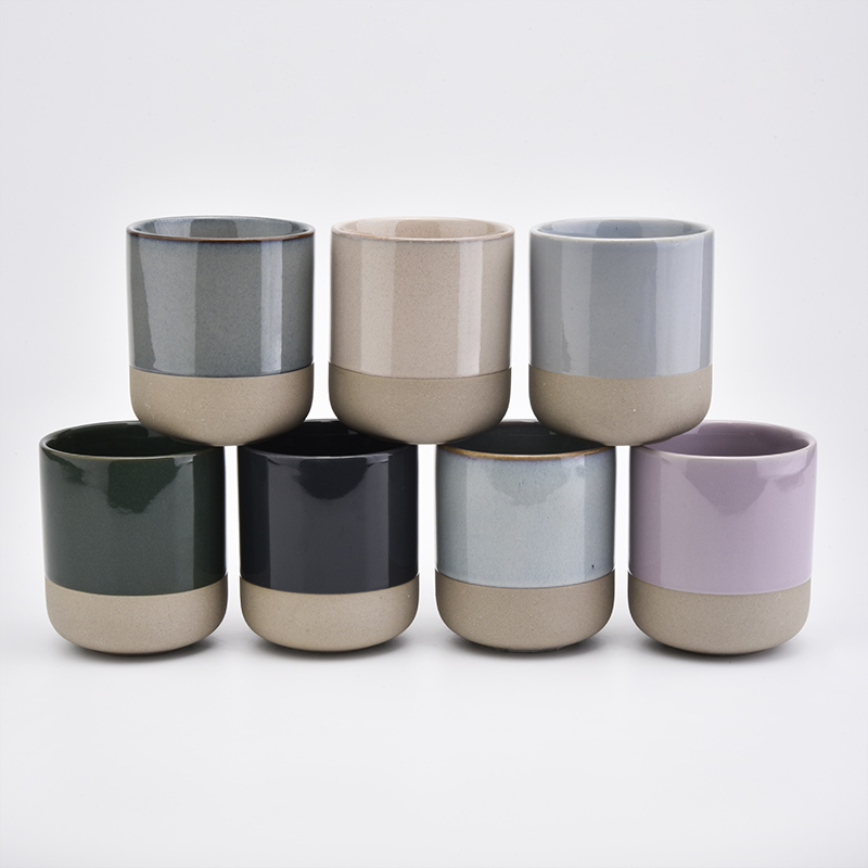 10oz 420ml Black Ceramic Candle Jar For Wedding Party wholesale