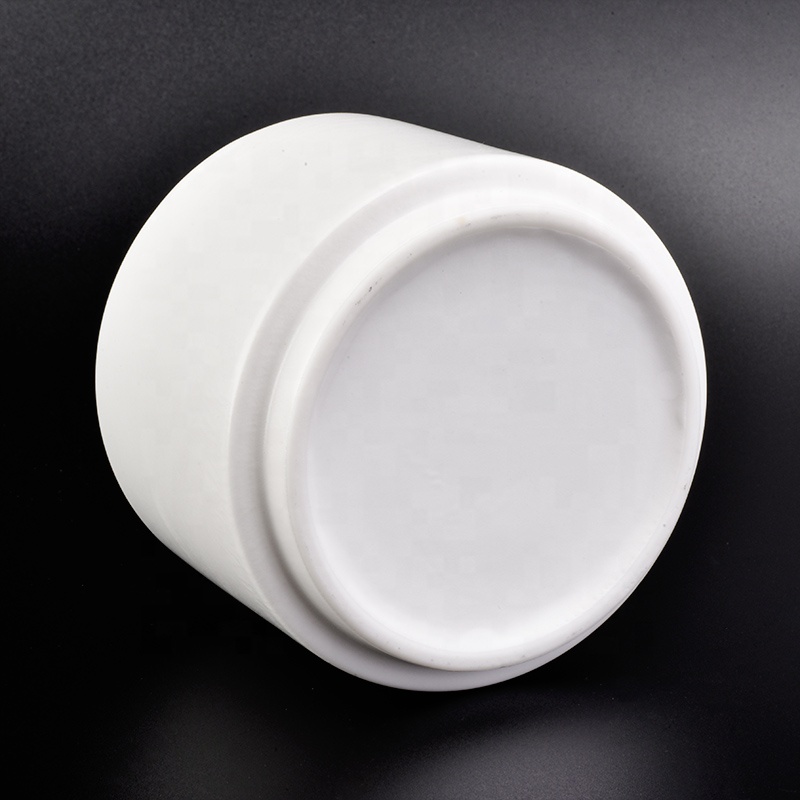 professional supplier customized wholesale 310ml white ceramic candle jars