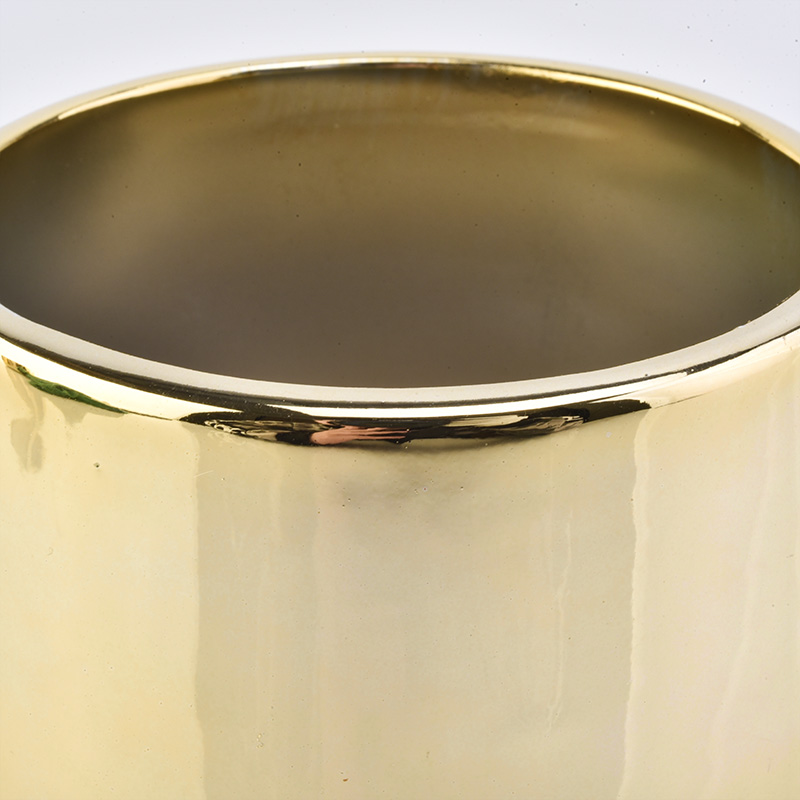 Popular 10oz Gold Ceramic Candle Jars