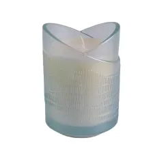 China Sunny custom empty heart shape crystal glass Candle jar 10oz 20oz manufacturer