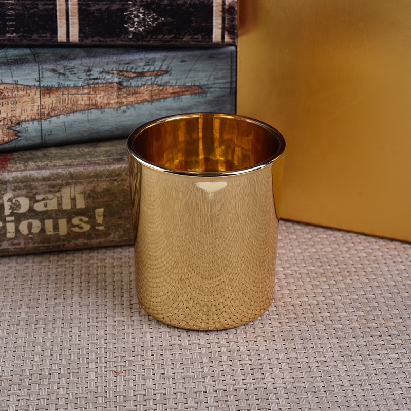 Christmas Glass Gold Candle Jars