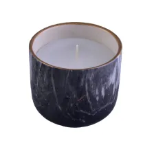 China Sunny custom black empty ceramic candle jars home decoration manufacturer