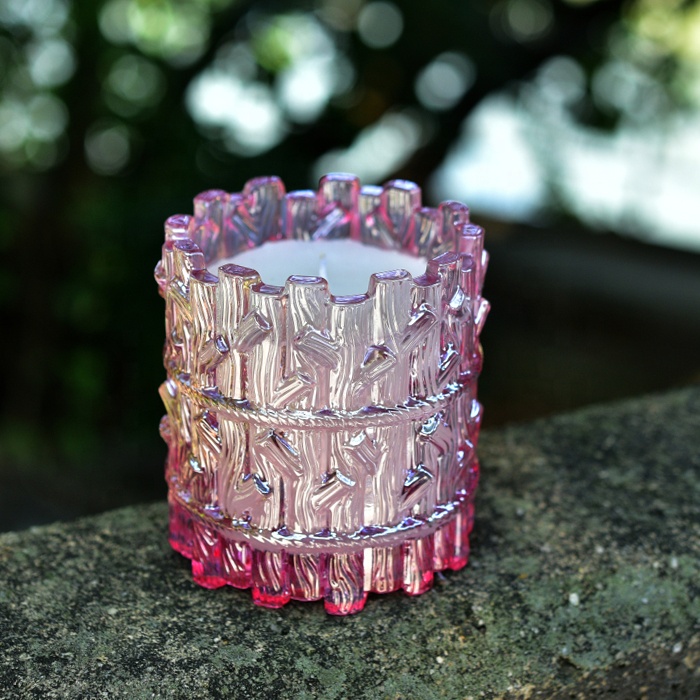 Luxury customized tree design tealight candle jar glass 10oz 12oz