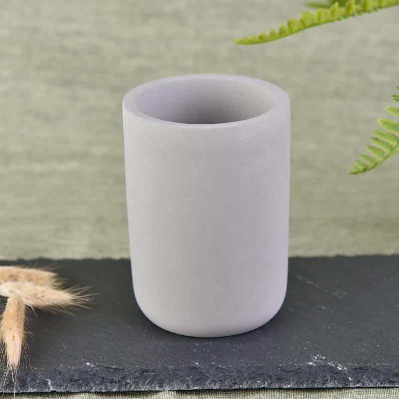 Popular Straight Side Concrete Cement Candle Jars