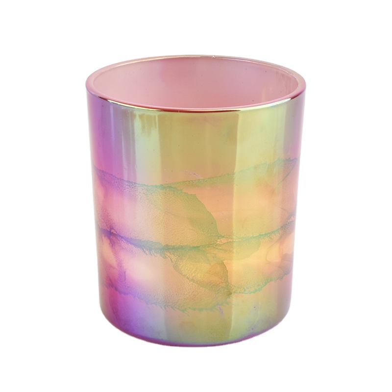 Wholesales decorative cylinder empty glass candle votive jars 6oz 7oz 8oz
