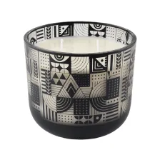 China Wholesales empty tealight decorative black ceramic candle holder jar manufacturer