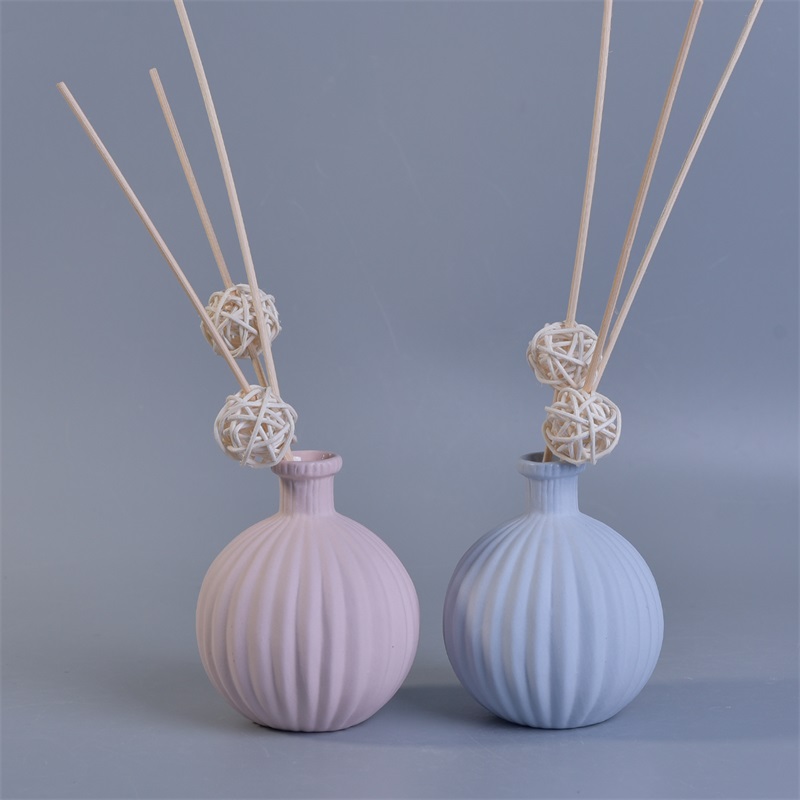 ceramic 250ml luxury aroma oil empty reed diffuser glass bottle flower reeds for home wedding party