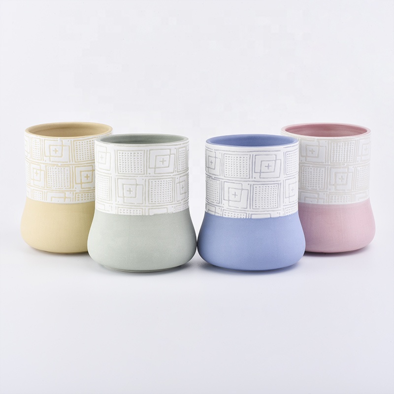 Lovely Ceramic Candle Holders jars for candle making