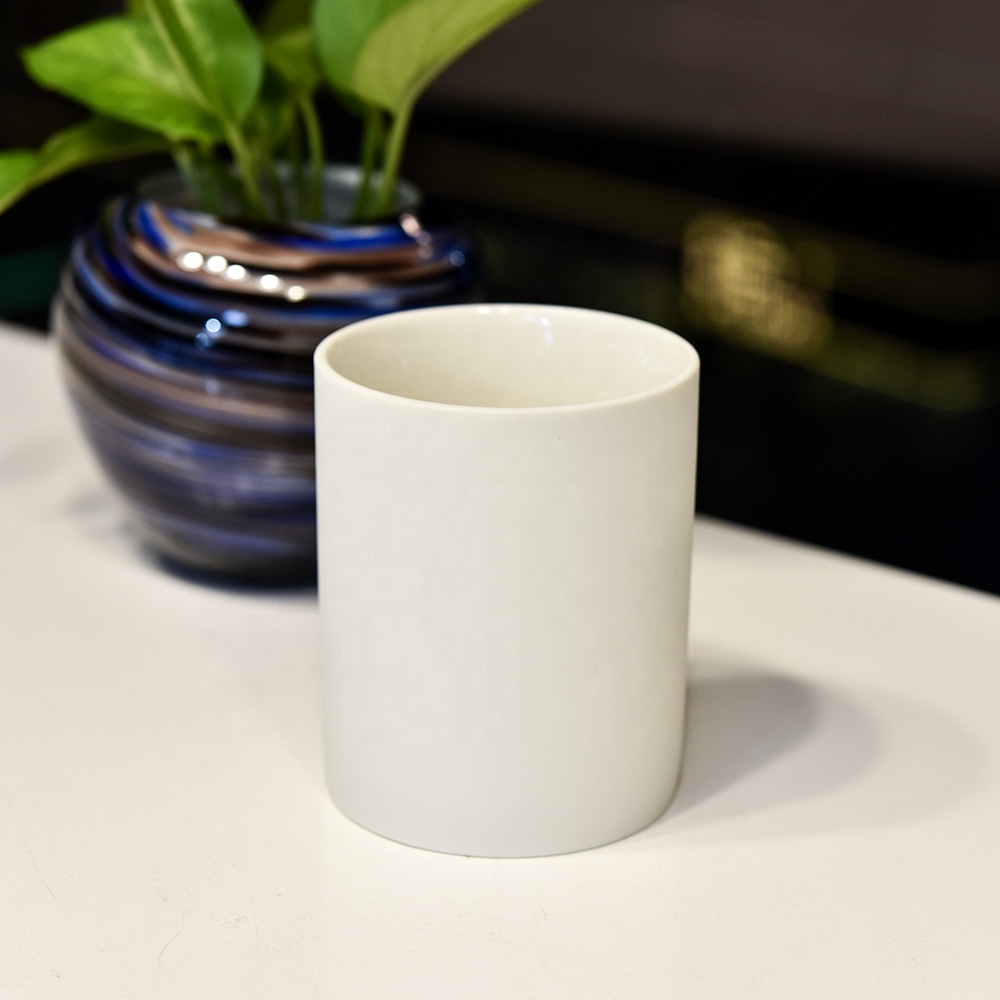 Matte White Ceramic Candle Jars Wholesale