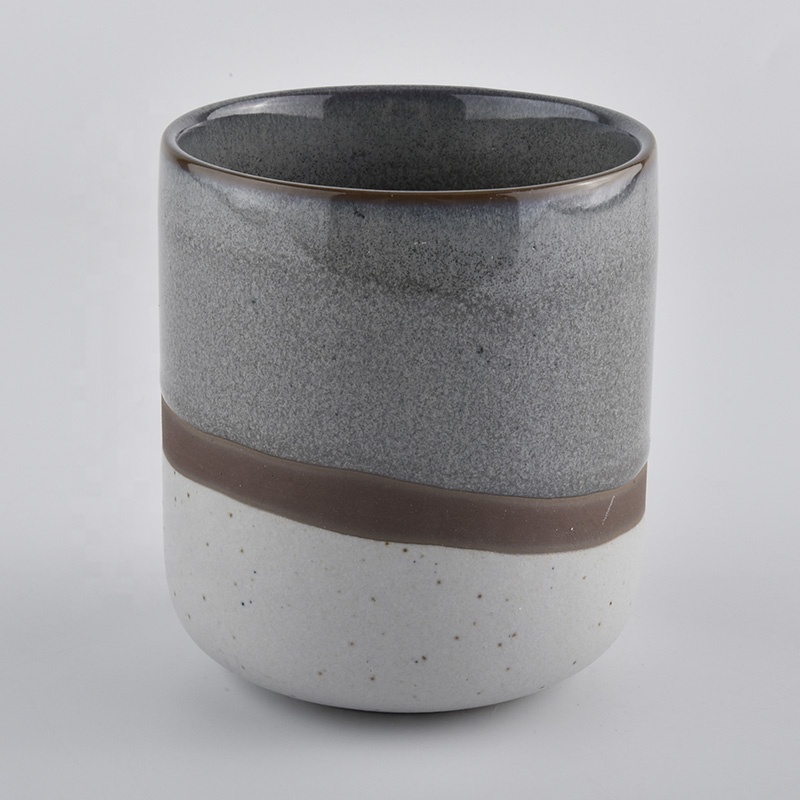 Home Decoraiton Transmutation Glazed Candle Vessel Ceramic