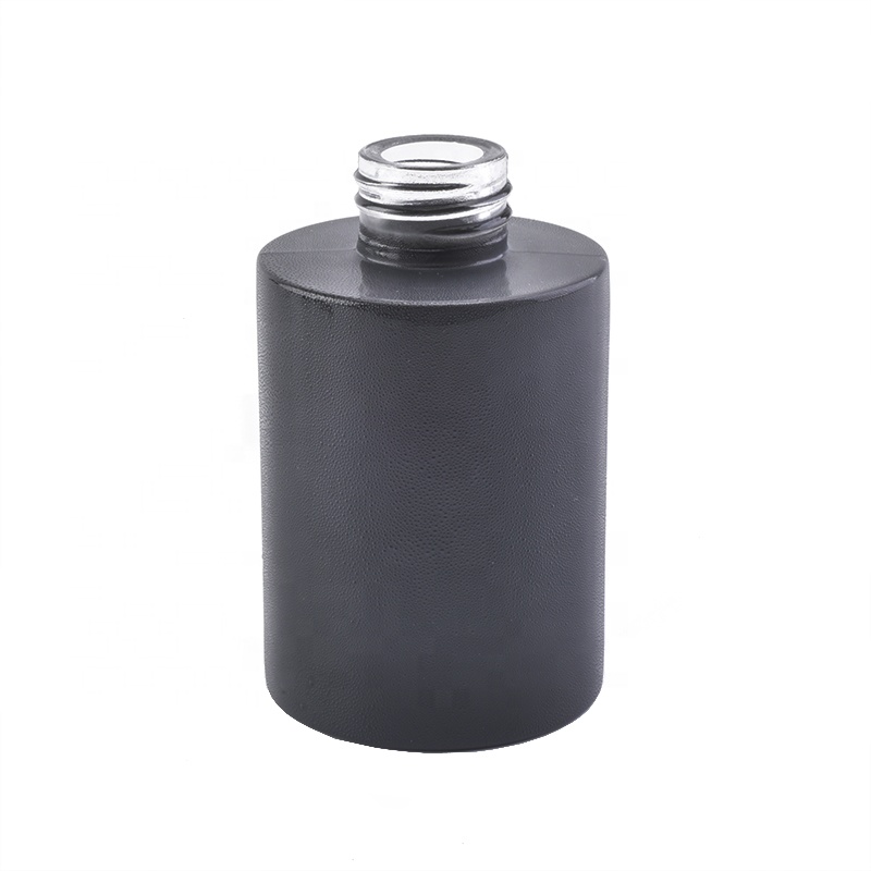 Wholesale cylinder matte black reed diffuser glass bottle