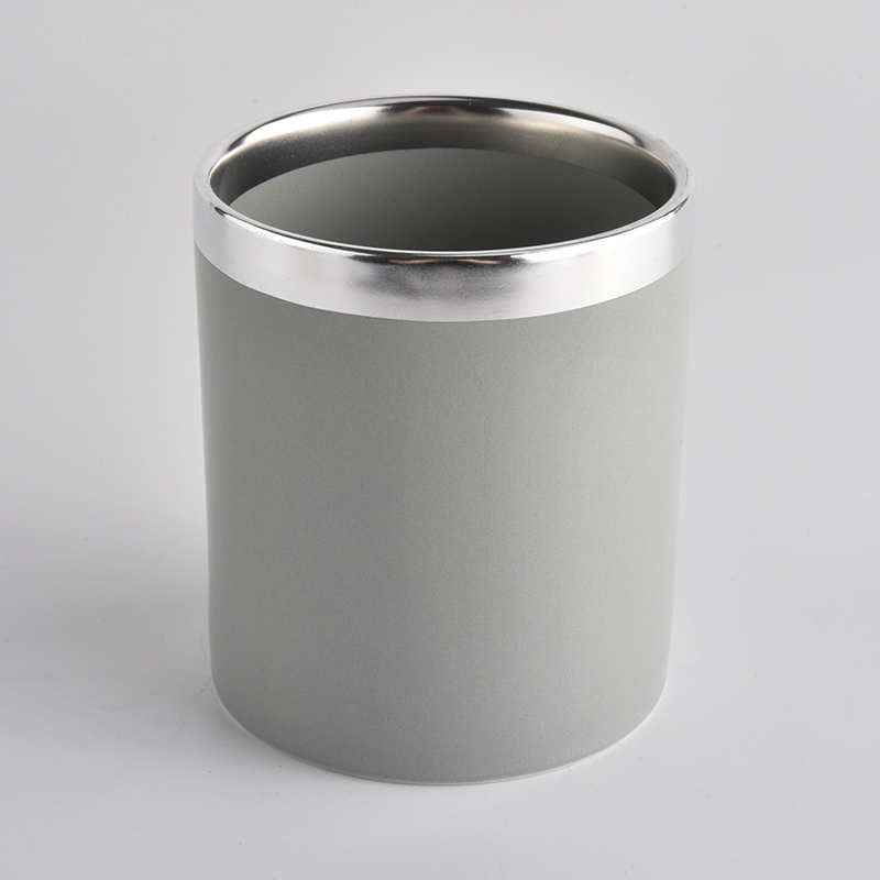 Grey Ceramic Candle Jars For Making