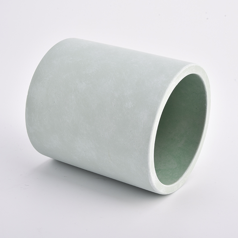 Wax Safe Cylinder Concrete Candle Vessels Wholesale